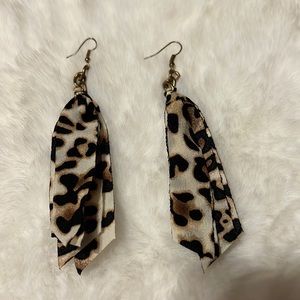 Cheetah tassel earrings